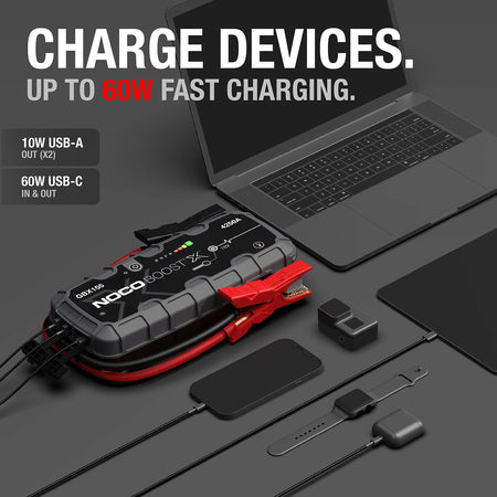 NOCO NOCO Boost X GBX155: 4250A UltraSafe Jump Starter – 12V Lithium Battery Booster Pack, Portable Jump - Outdoor Depot