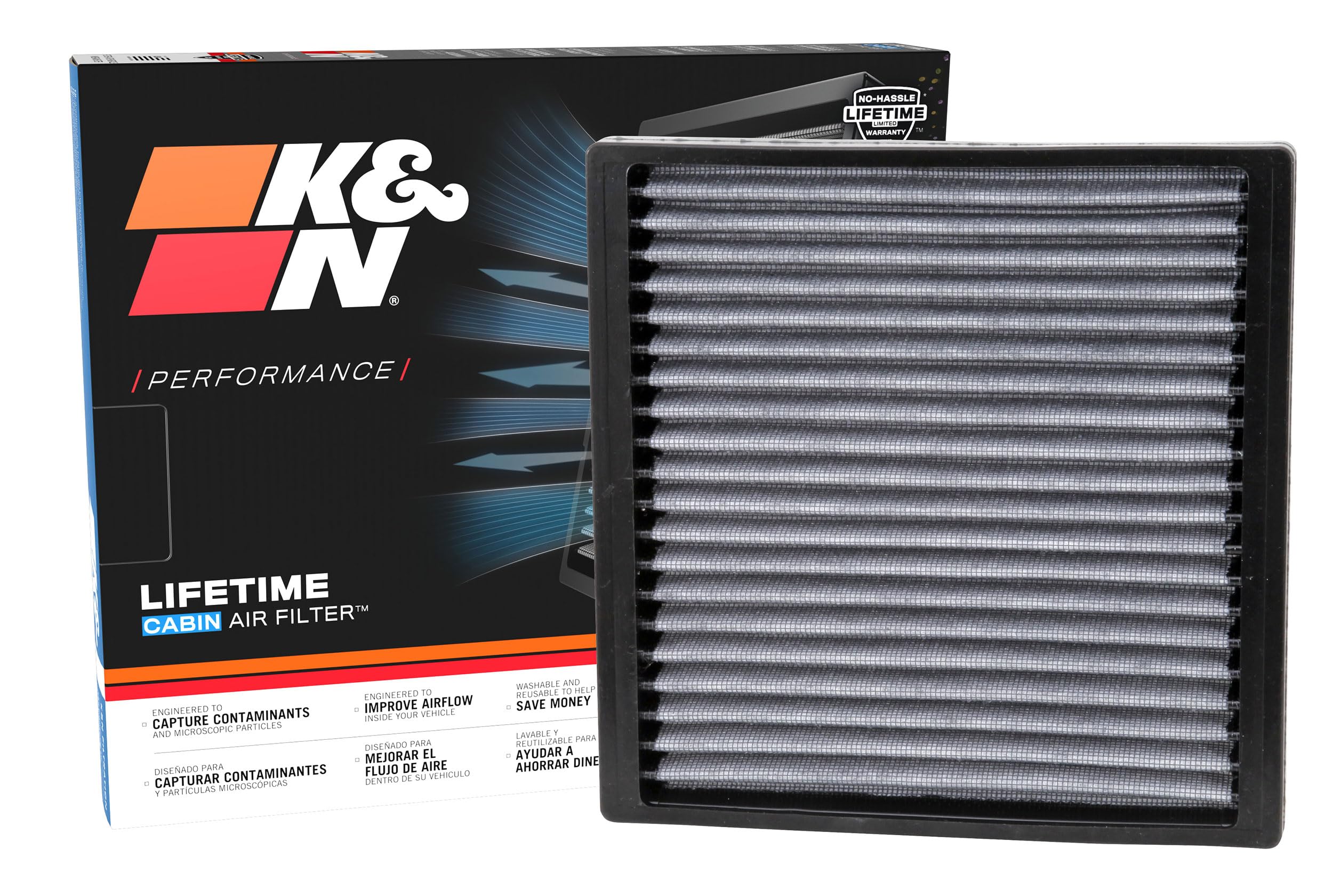 K&N K&N LIFETIME Cabin Air Filter: Premium, Washable, Clean Air for your Cabin: Compatible with 1999-2023 - Outdoor Depot