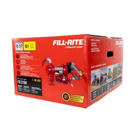 Fill-Rite Fill-Rite FR1210H 12V 15 GPM Fuel Transfer Pump with Discharge Hose & Manual Nozzle | Gasoline, - Outdoor Depot