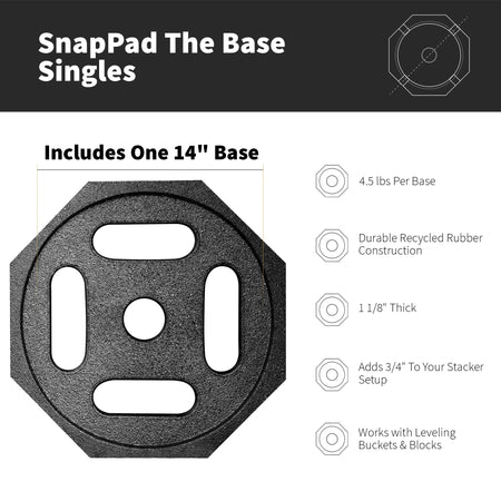 SnapPad SnapPad The Base Singles | RV Leveling Blocks, Adds 3/4" | 4.5 lbs & 1 1/8" | Must-Have Accessories - Outdoor Depot