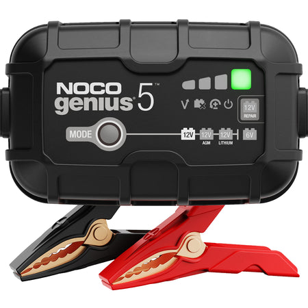 NOCO NOCO GENIUS5: 5A 6V/12V Smart Battery Charger – Automatic Maintainer, Trickle Charger & Desulfator with - Outdoor Depot