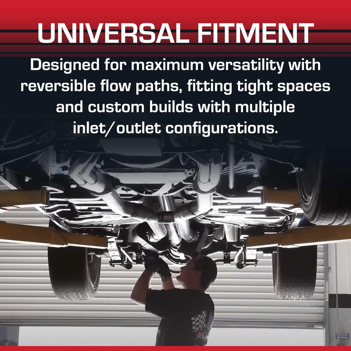 Flowmaster Flowmaster Flow FX Chambered Muffler – 3.00” Offset In / 3.00” Center Out – Moderate Sound – - Outdoor Depot