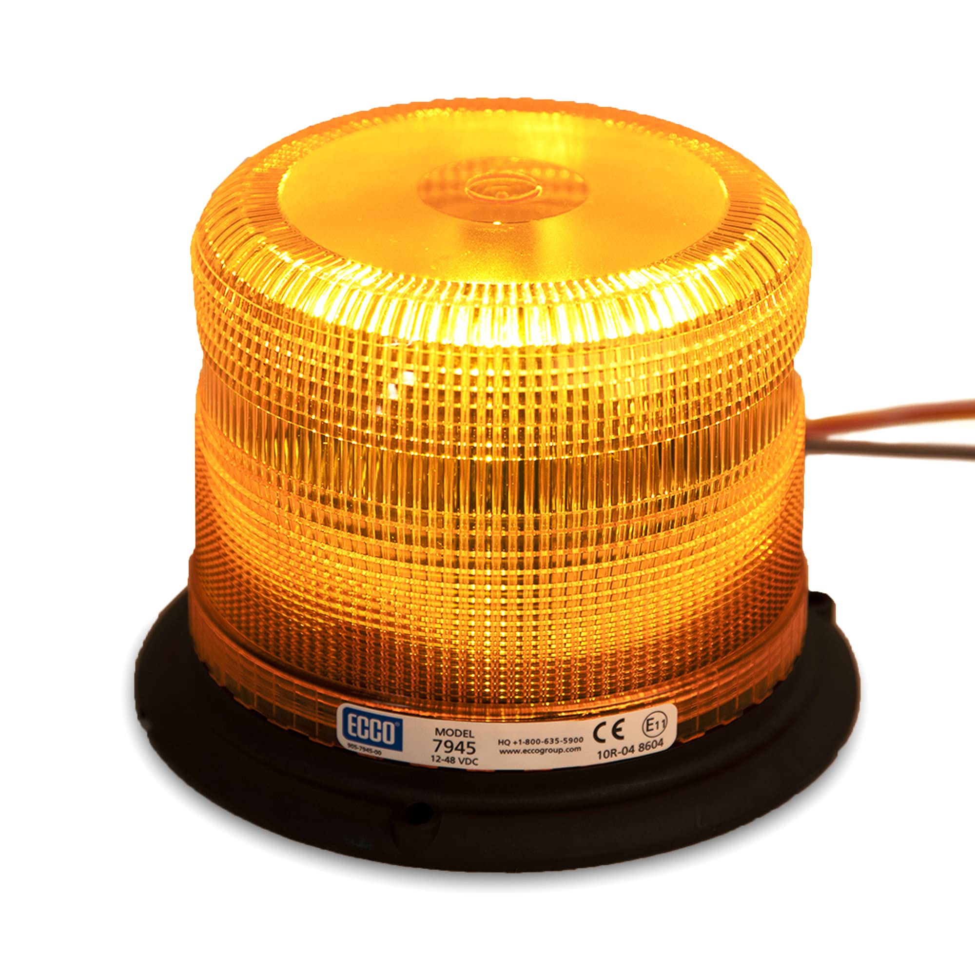 ECCO ECCO 7945A 7945 Series Pulse 2 Beacon Light 3 Bolt / 1 Inch Pipe Mount, Amber - Outdoor Depot