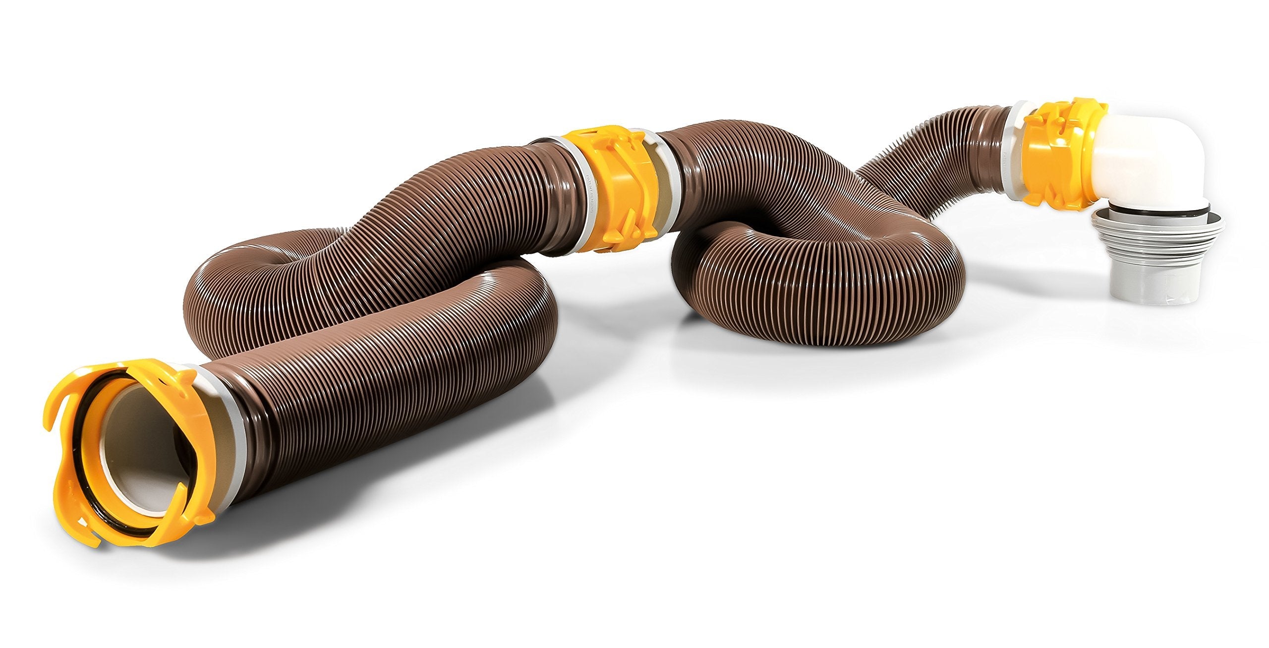 Camco Camco 39625 Revolution 20' Sewer Hose Kit with 360 Degree Swivel Fittings and 4-in1 Elbow Adapter, - Outdoor Depot