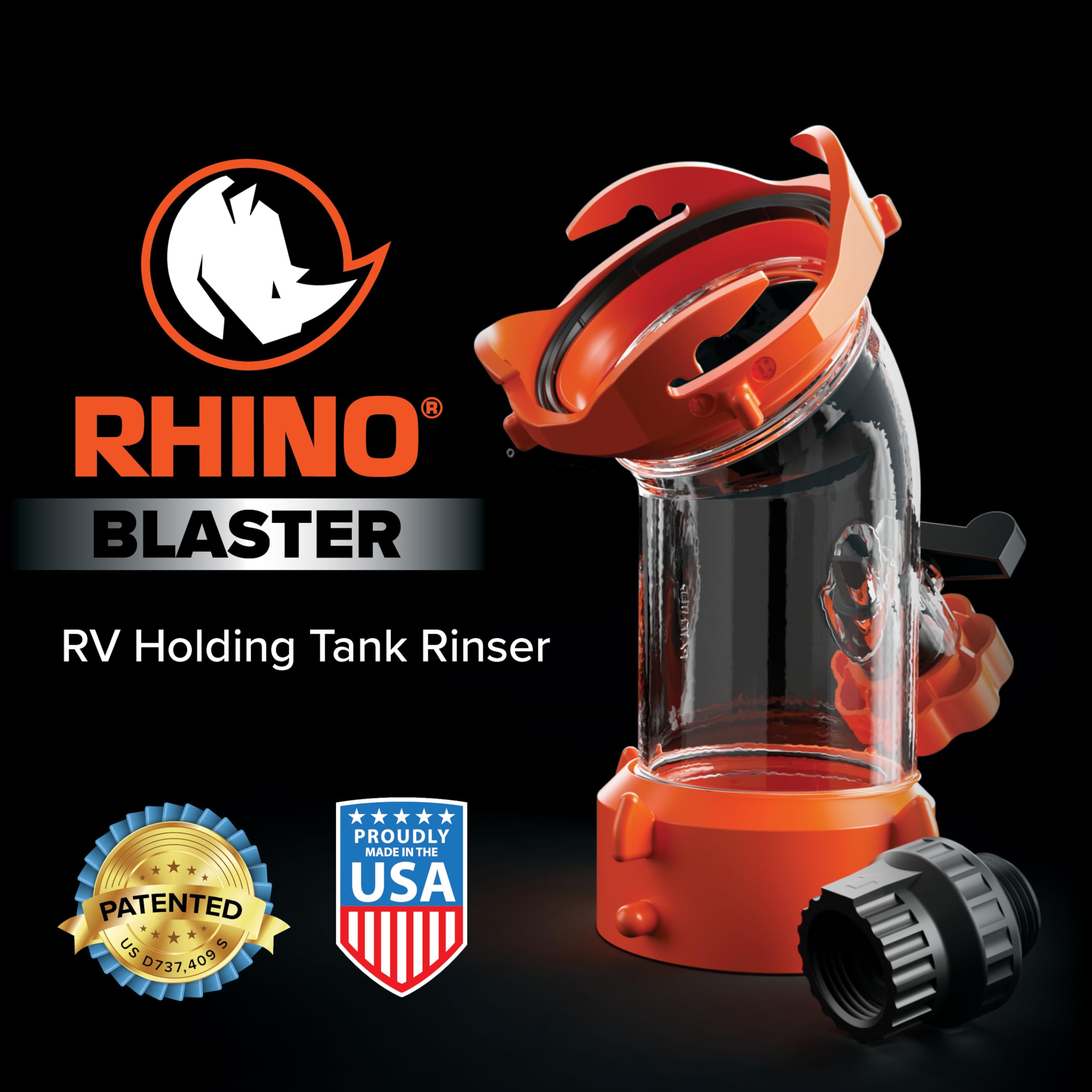 Camco Camco Rhino Blaster RV Tank Rinser with Backflow Preventer - RV Accessories for Toilet and Waste Tank - Outdoor Depot