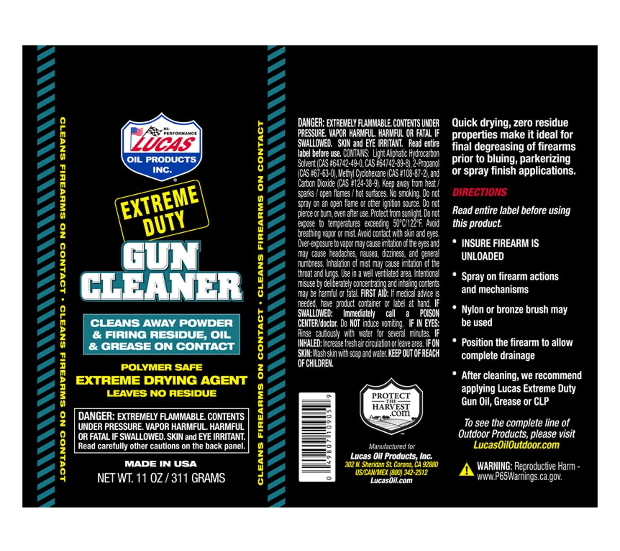 Lucas Oil Lucas Oil 10905 Extreme Duty Gun Cleaner - 11 Ounce - Outdoor Depot