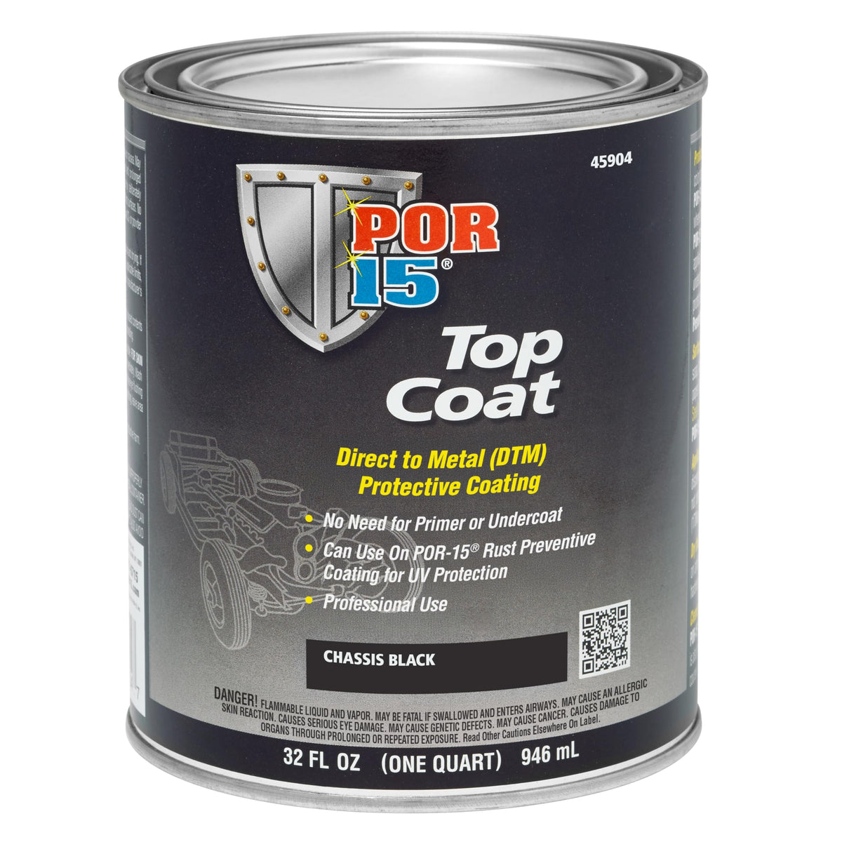 POR-15 POR-15 Top Coat Paint, Direct to Metal Paint, Long-term Sheen and Color Retention, 32 Fluid Ounces, - Outdoor Depot