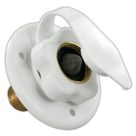 JR Products JR Products 160-85-A-26-A Polar White City Water Flange with 1/2" MPT - Outdoor Depot