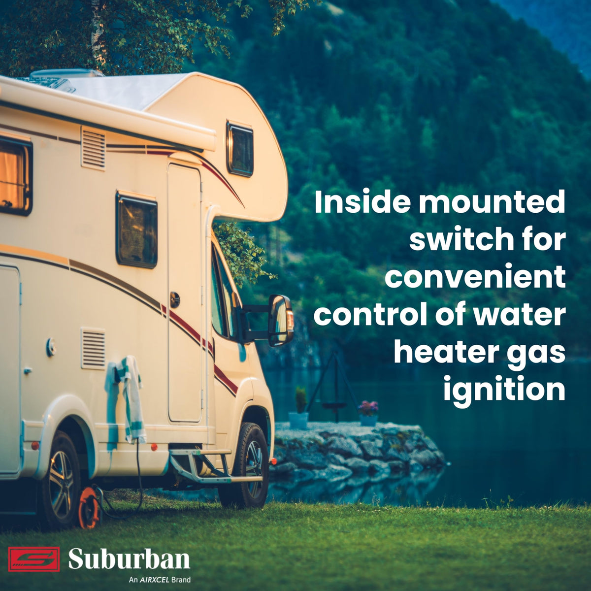 Suburban Suburban Single Water Heater ON/OFF Wall Switch - RV Interior Wall Mount On/Off Switch for Control - Outdoor Depot