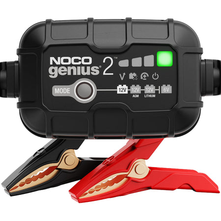 NOCO NOCO GENIUS2: 2A 6V/12V Smart Battery Charger – Automatic Maintainer, Trickle Charger & Desulfator with - Outdoor Depot