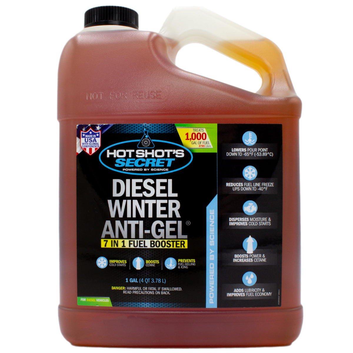 Hot Shot's Secret Hot Shot’s Secret Diesel Winter Anti-Gel Fuel Treatment 1 Gallon – Treats 1000 Gallons – - Outdoor Depot