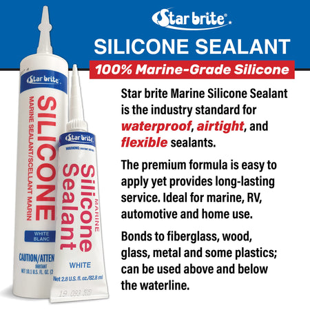 STAR BRITE STAR BRITE Silicone Sealant White 10.3 OZ. (082121) - Outdoor Depot