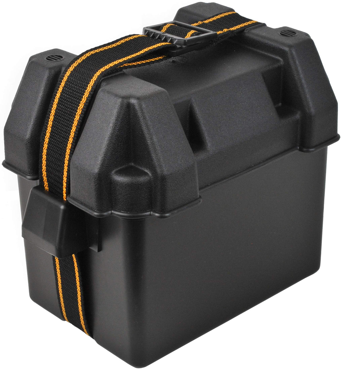 attwood Attwood 9082-1 Small Battery Box with Mounting Kit and Strap, Fits U1 Batteries, Black - Outdoor Depot