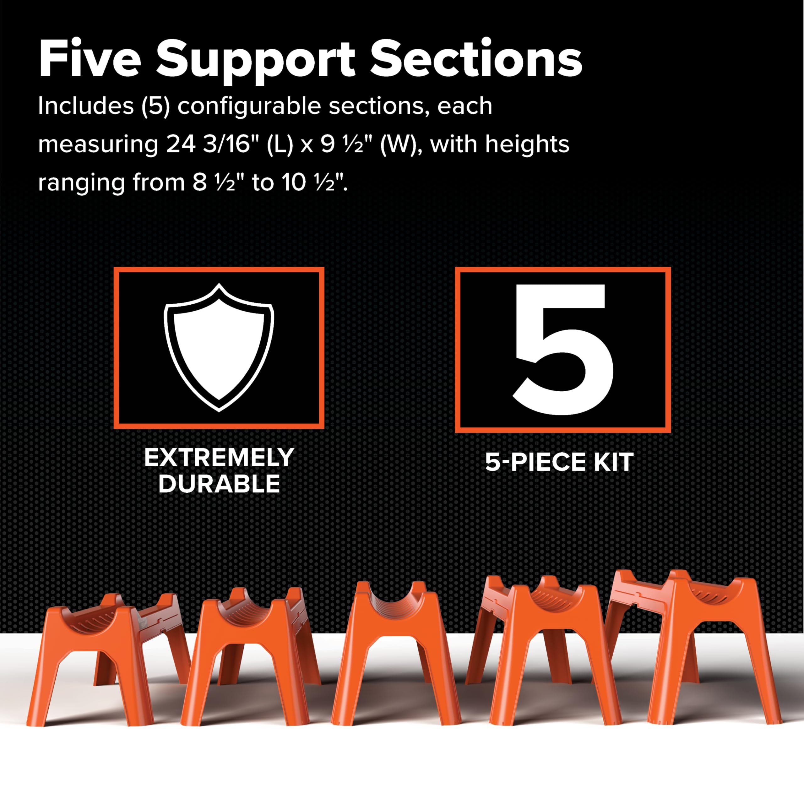 Camco Camco Rhino RV Sewer Hose Support Kit - Extends Over Uneven Terrain for Easy Drainage - Supports Up to - Outdoor Depot