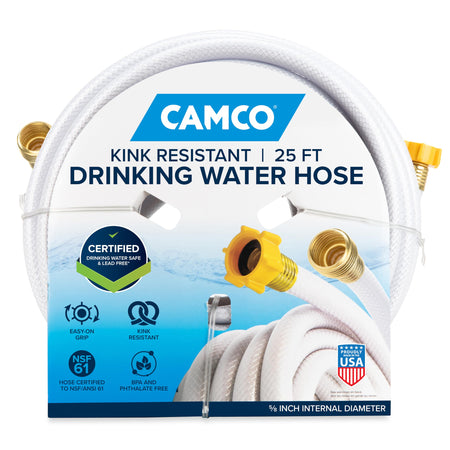 Camco Camco TastePURE 25-Ft Water Hose - RV Drinking Water Hose Contains No Lead, No BPA & No Phthalate - - Outdoor Depot
