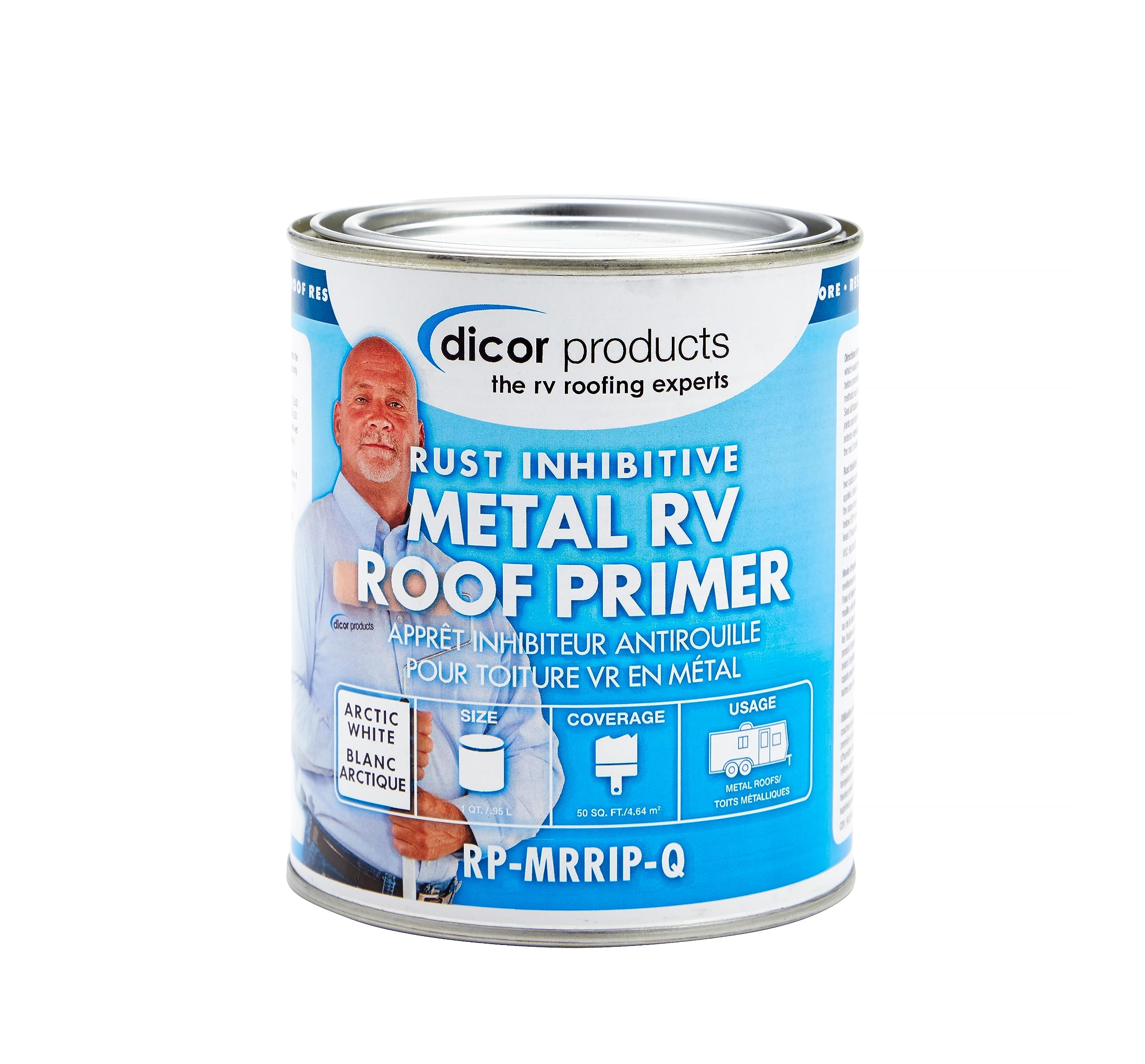 Dicor Dicor RP-MRRIP-Q Metal Roof Rust Inhibitive Primer - Arctic White, 1 Quart - Outdoor Depot