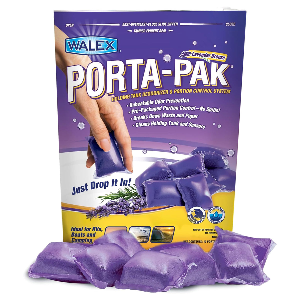 Walex Walex Porta-Pak Black Holding Tank Deodorizer & Portion Control System Drop-Ins - Rapid Breakdown of - Outdoor Depot