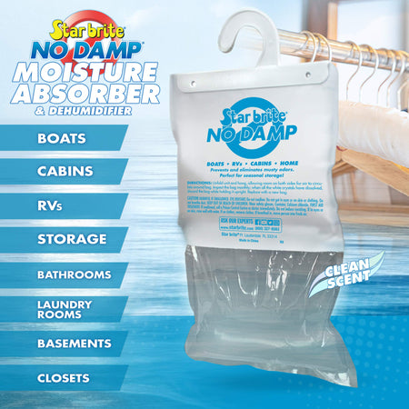 STAR BRITE STAR BRITE No Damp Moisture Absorber & Dehumidifier Hanging Bag - Simple, Portable, Humidity - Outdoor Depot