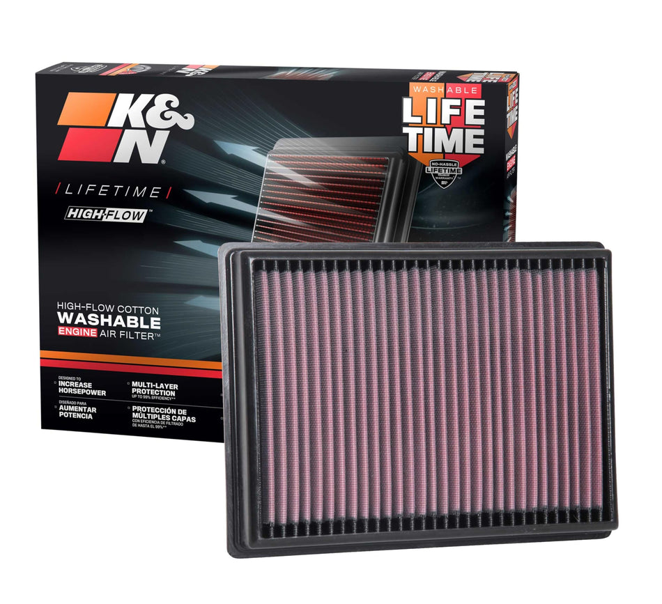 K&N K&N High-Flow Original Lifetime Engine Air Filter: Increase Power: Premium, Washable: Compatible with - Outdoor Depot