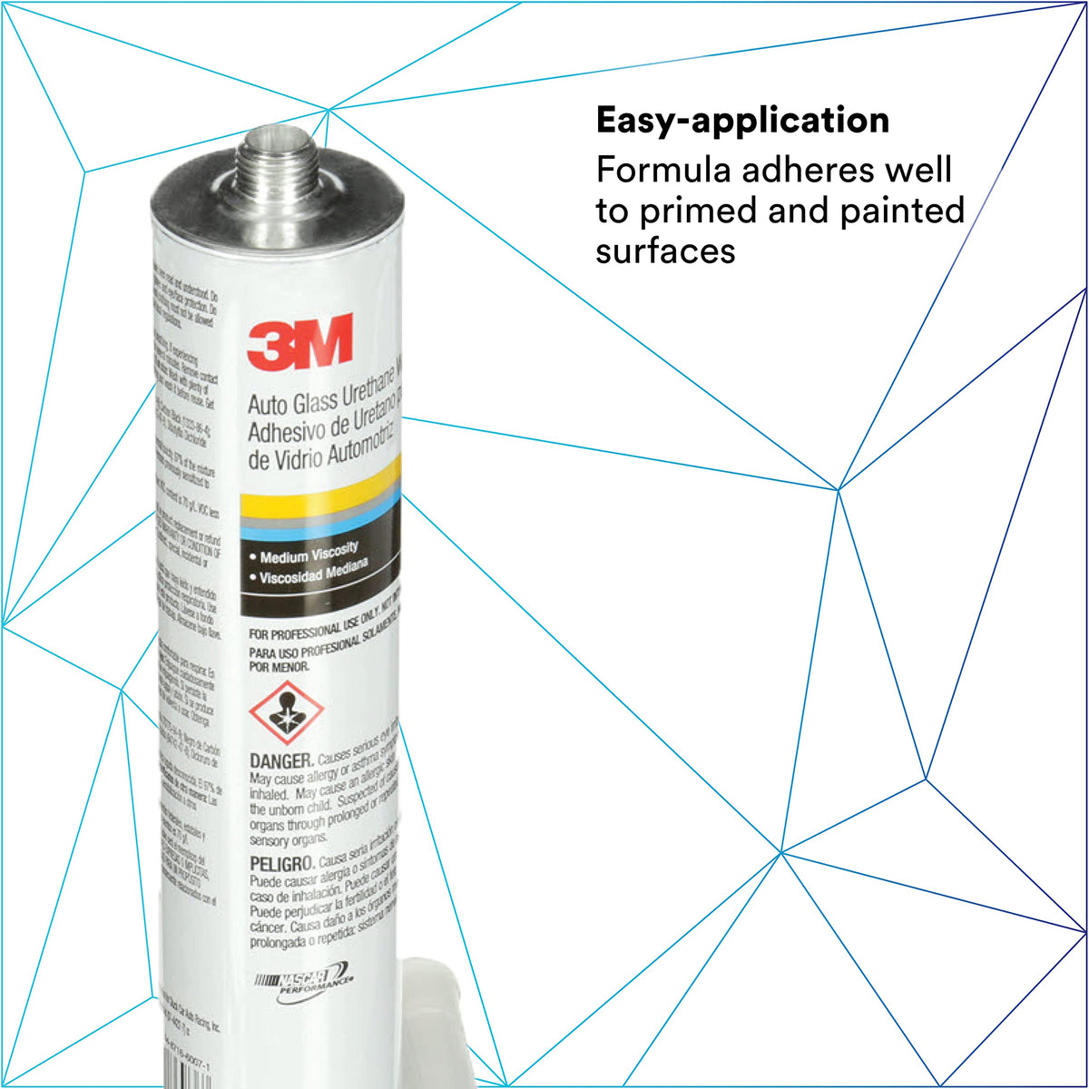 3M 3M Auto Glass Urethane Windshield Adhesive, 08693, Medium Viscosity, High-Strength, Fast-Curing, 310 - Outdoor-Depot.us