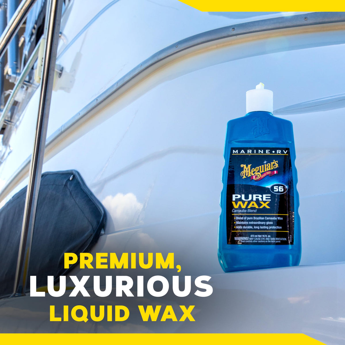 Meguiar's Meguiar's M5616 Marine/RV Pure Wax Carnauba Blend, Long-Lasting Liquid Wax for Protecting Gel - Outdoor Depot