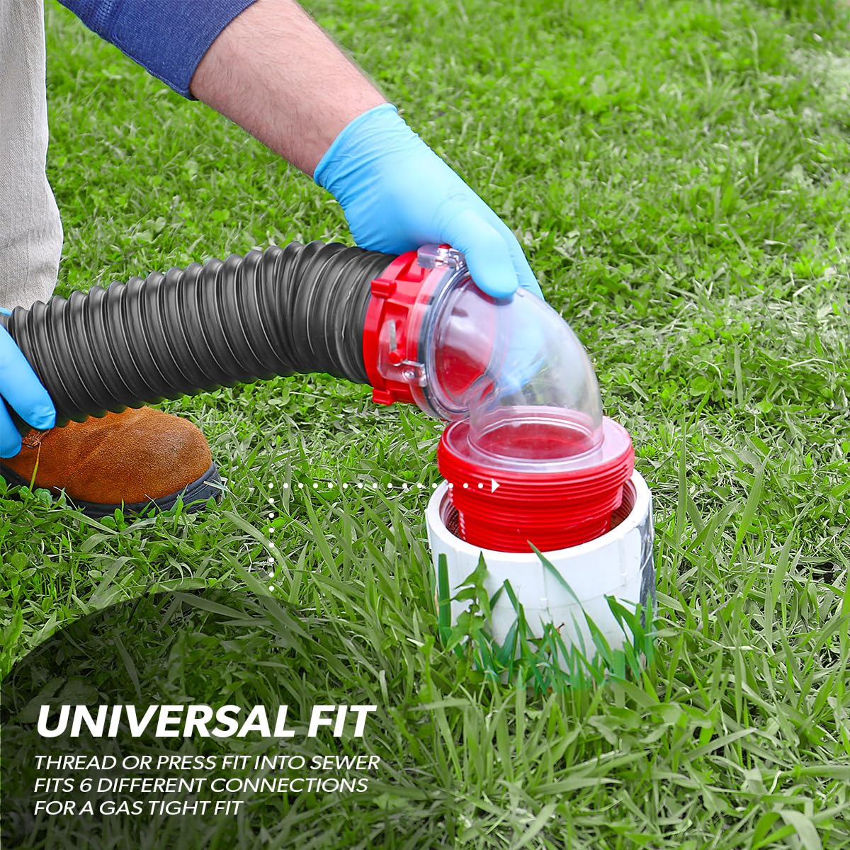 Valterra Valterra 15-Foot Dominator RV Sewer Hose Kit, Universal Sewer Hose for RV Camper, Includes 15-Foot - Outdoor Depot