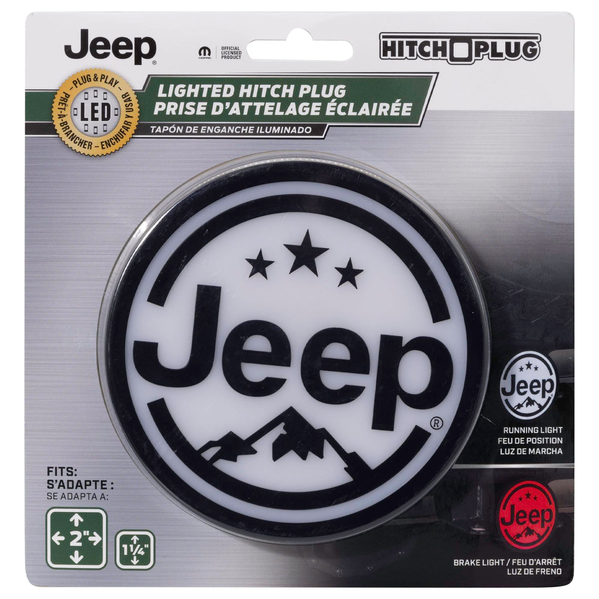 Plasticolor Plasticolor 002315R01 Jeep Lighted Hitch Cover - Outdoor Depot