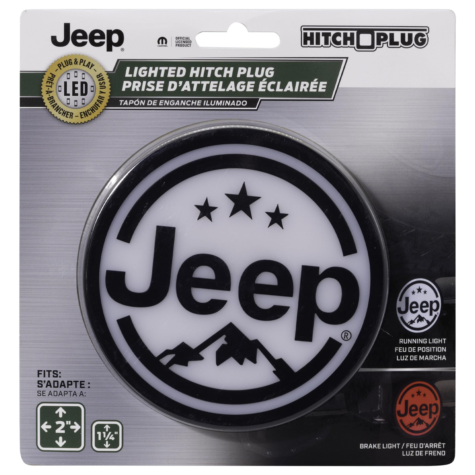 Plasticolor Plasticolor 002315R01 Jeep Lighted Hitch Cover - Outdoor Depot