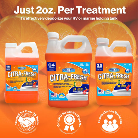 Walex Walex Citra-Fresh Liquid Holding Tank Treatment for RV, Camper & Marine - Black Water Tank Deodorizer - Outdoor Depot