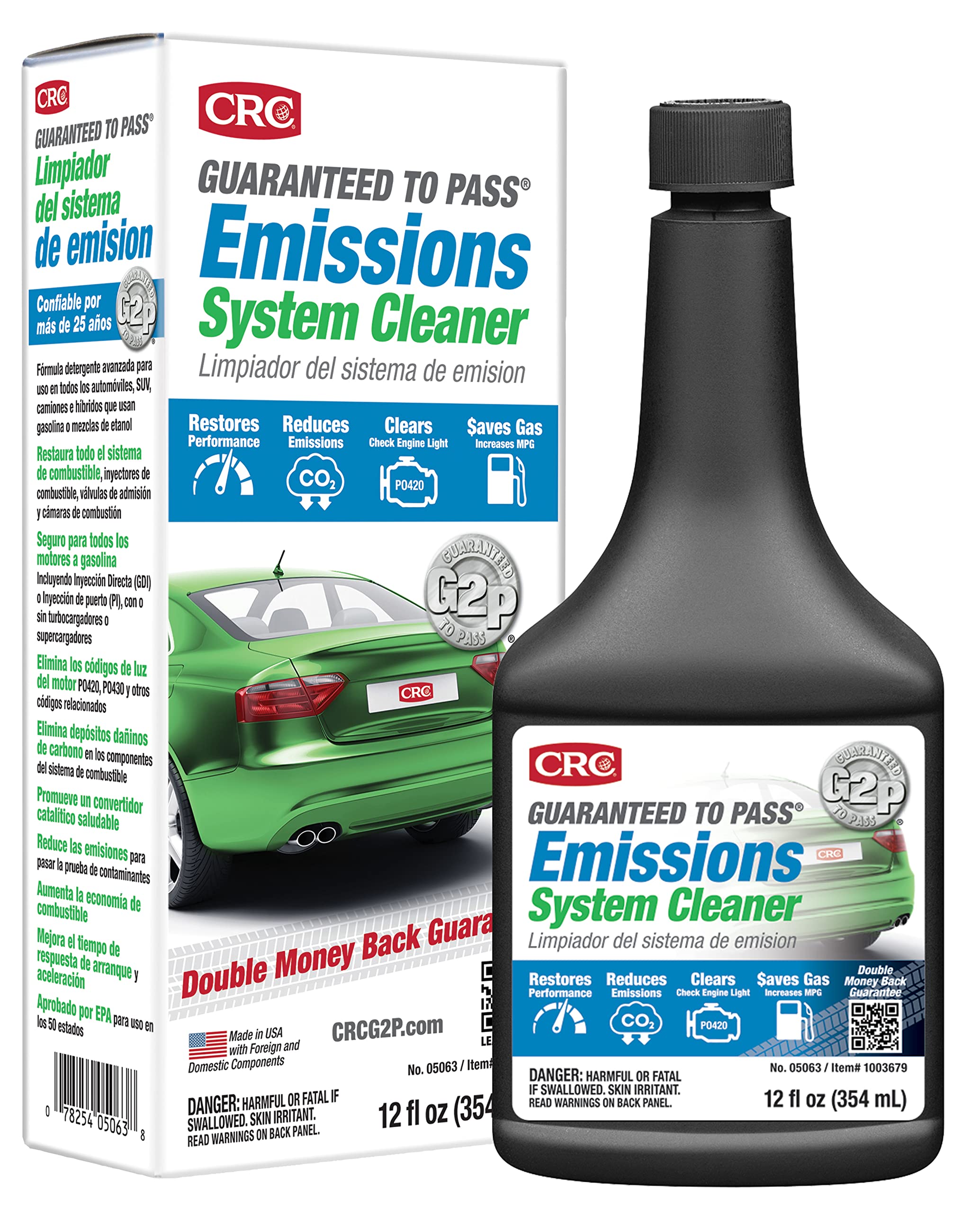 CRC CRC Guaranteed to Pass Emissions Test Formula, 12 Fluid Ounce - Outdoor Depot