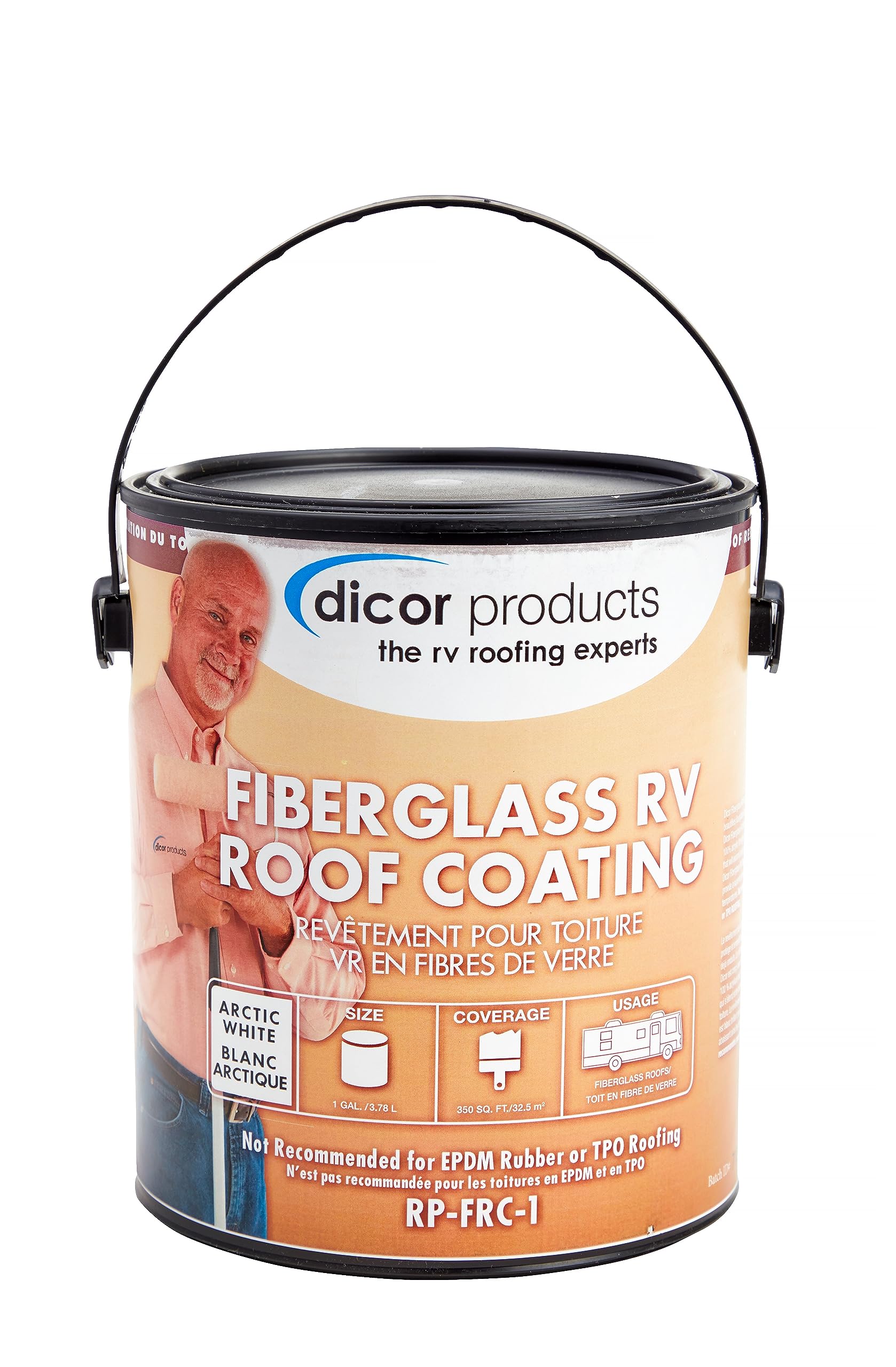 Dicor Dicor RP-FRC-1 Fiberglass RV Roof Coating System - White, 1 Gallon - Outdoor Depot