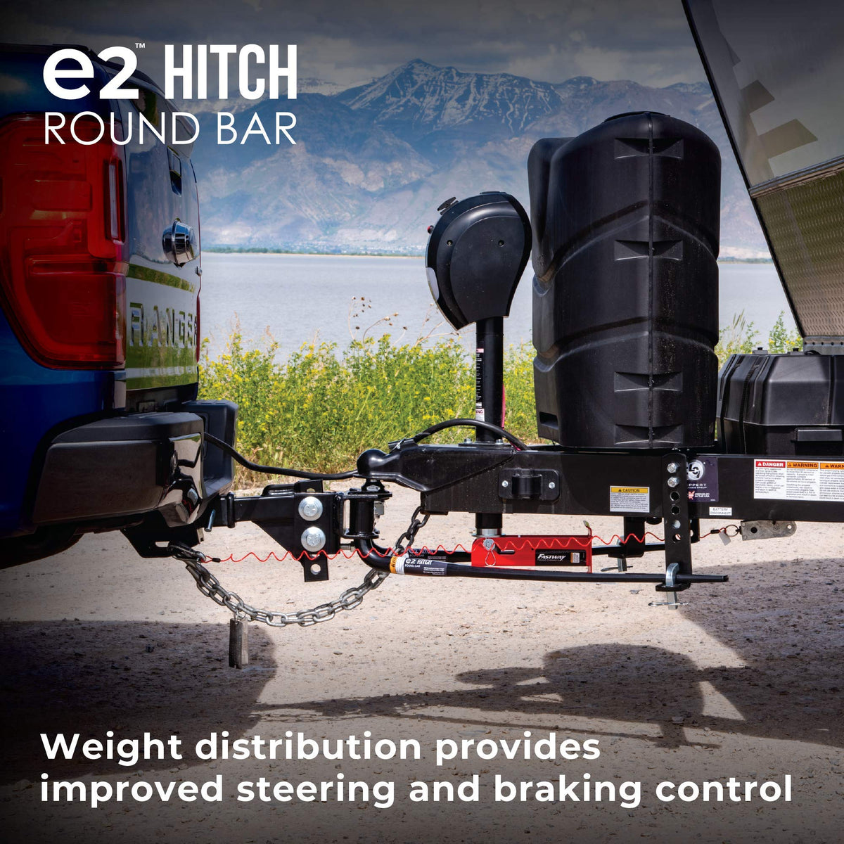 Fastway Fastway e2 2-Point Sway Control Round Bar Hitch, 94-00-1000, 10,000 Lbs Trailer Weight Rating, 1,000 - Outdoor Depot