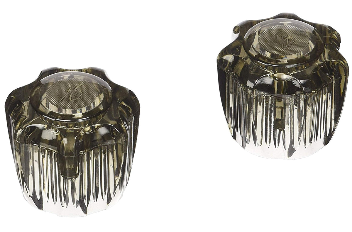 Dura Faucet Dura Faucet DF-RKS RV Replacement Hot and Cold Smoked Acrylic Knobs for Faucet - Outdoor Depot
