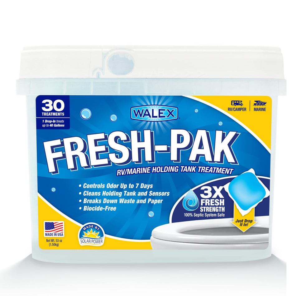 Walex Walex Fresh-Pak RV/Marine Holding Tank Treatment - Black Water Holding Tank Deodorizer for Rapid - Outdoor Depot