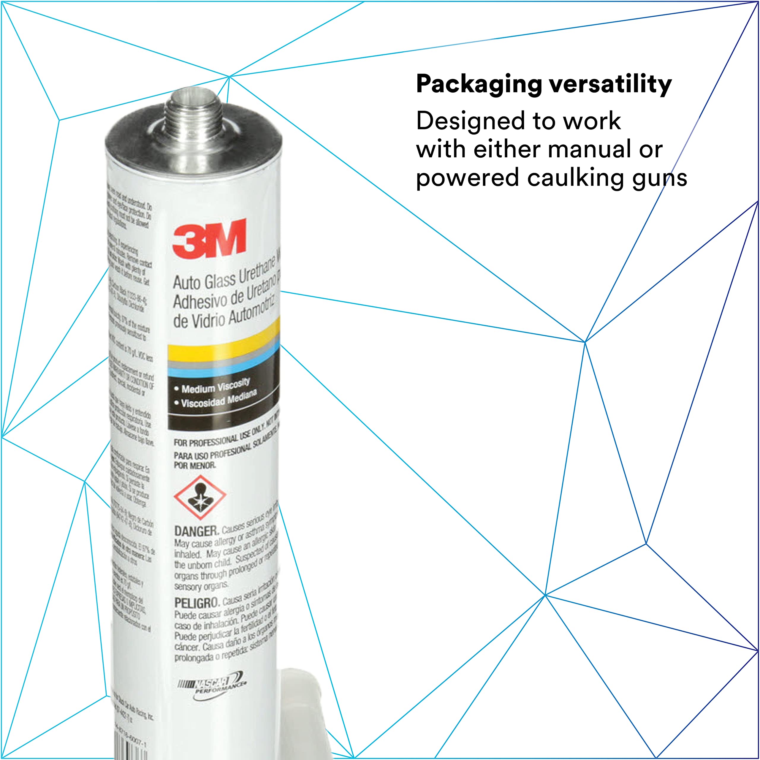 3M 3M Auto Glass Urethane Windshield Adhesive, 08693, Medium Viscosity, High-Strength, Fast-Curing, 310 - Outdoor-Depot.us