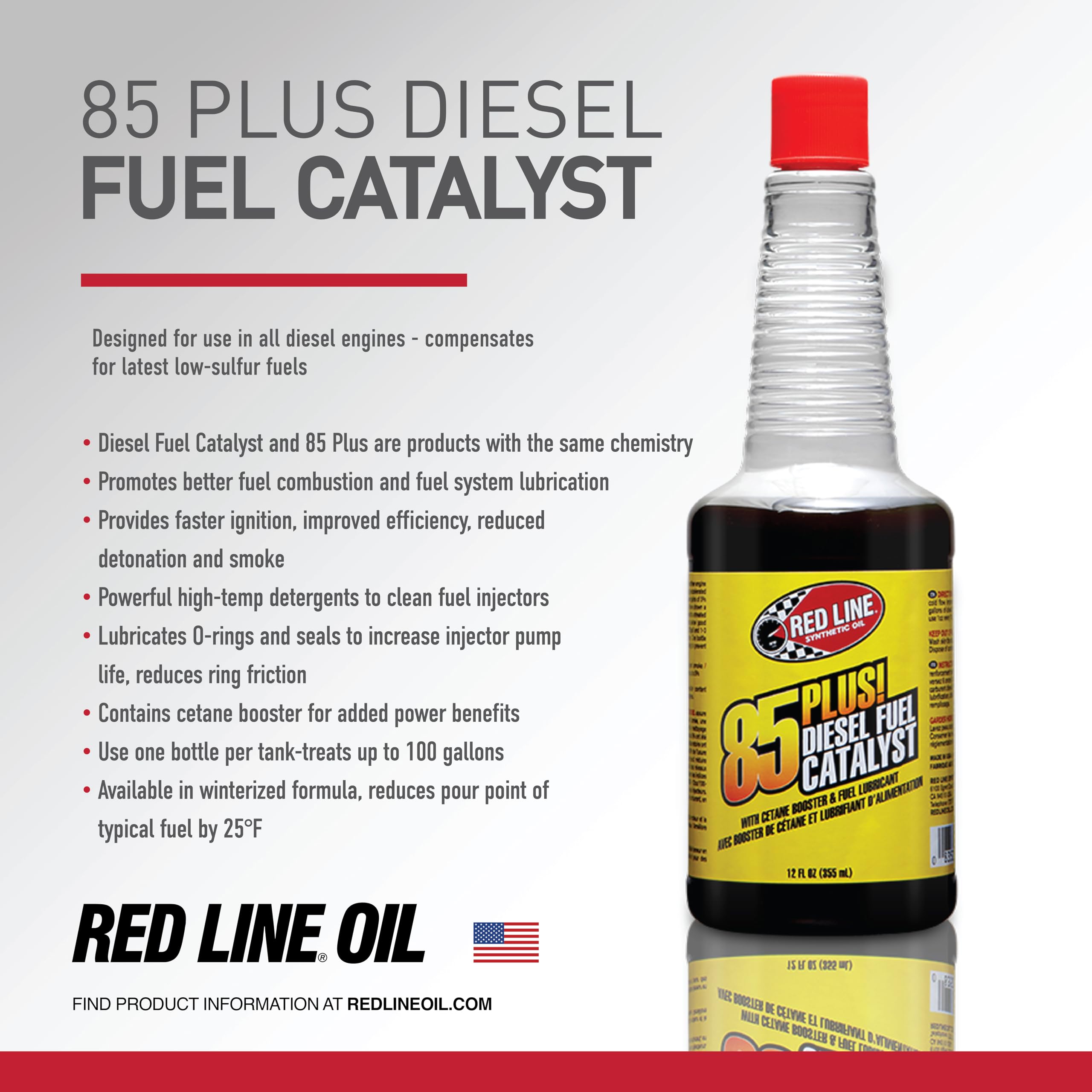 Red Line Red Line 70802 85 Plus Diesel Fuel Additives - 12 Ounce - Outdoor Depot