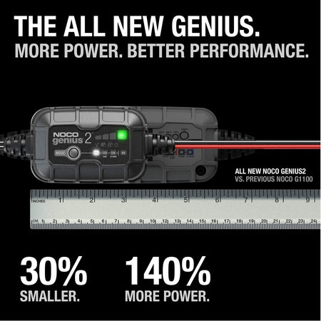 NOCO NOCO GENIUS2: 2A 6V/12V Smart Battery Charger – Automatic Maintainer, Trickle Charger & Desulfator with - Outdoor Depot