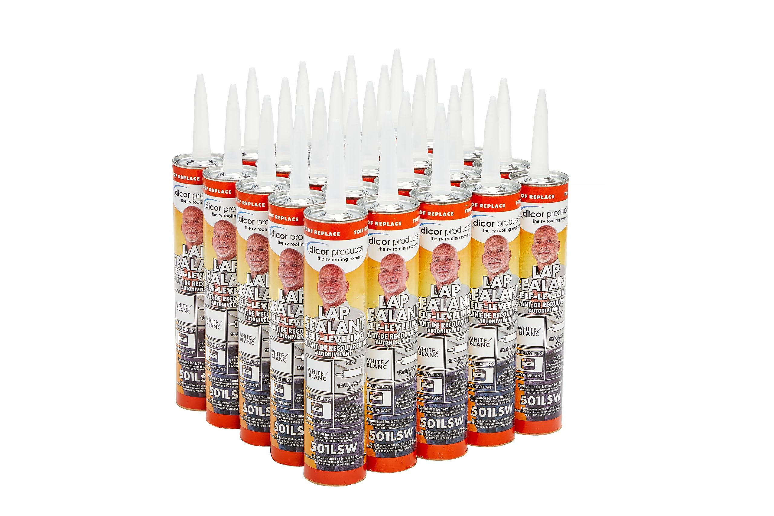 Dicor Dicor 501LSW-25 25 Tubes HAPS-Free Self-Leveling Lap Sealant for Horizontal Surfaces - 25 Pack - 10.3 - Outdoor Depot