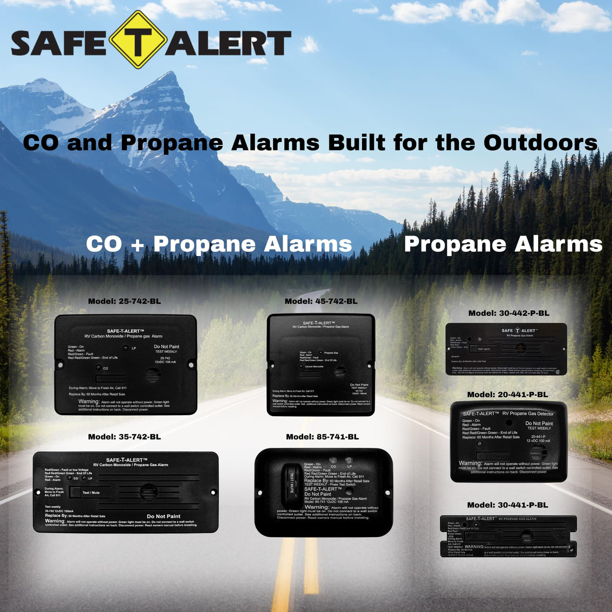 Safe T Alert Safe T Alert 30 Series Classic LP Gas Alarm - Propane Alarm - Surface Mount, Black - 30-441-P-BL - Outdoor Depot