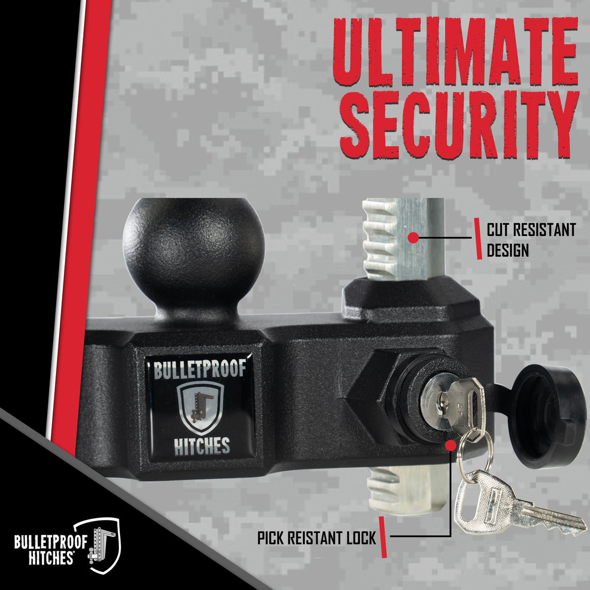 BulletProof Hitches BulletProof Hitches - Extreme Duty Trailer Coupler Lock - Universal Trailer Lock with 1" - Outdoor Depot