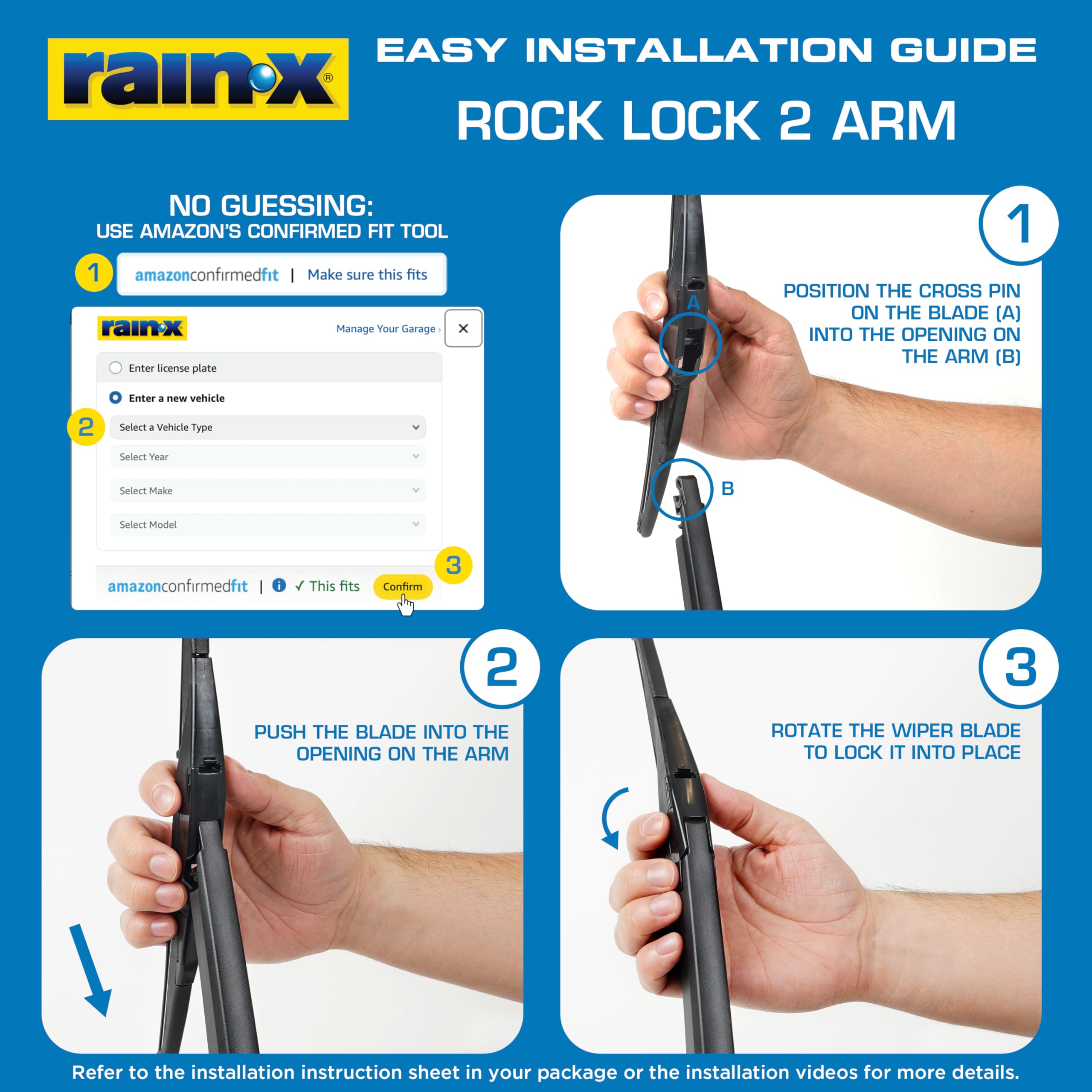 Rain-X Rain-X 850217 RearView Wiper Blade 11", OEM Replacement Rear Windshield Wiper, Interchangeable - Outdoor Depot