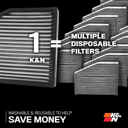 K&N K&N LIFETIME Cabin Air Filter: Premium, Washable, Clean Air for your Cabin: Compatible with 2021-2025 - Outdoor Depot