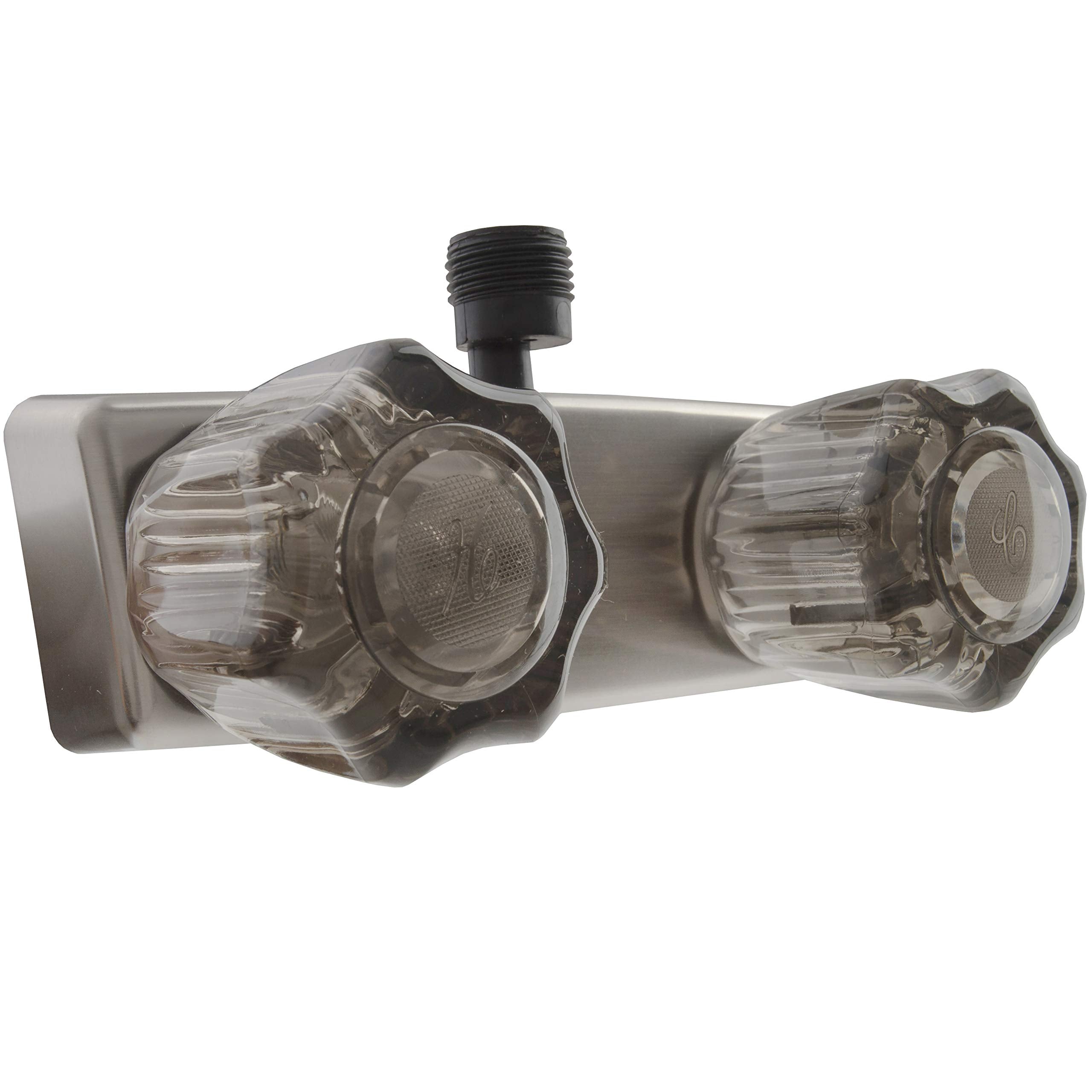 Dura Faucet Dura Faucet DF-SA100S-SN RV/Motorhome/Trailer Shower Faucet Valve Diverter with Smoked Acrylic - Outdoor Depot