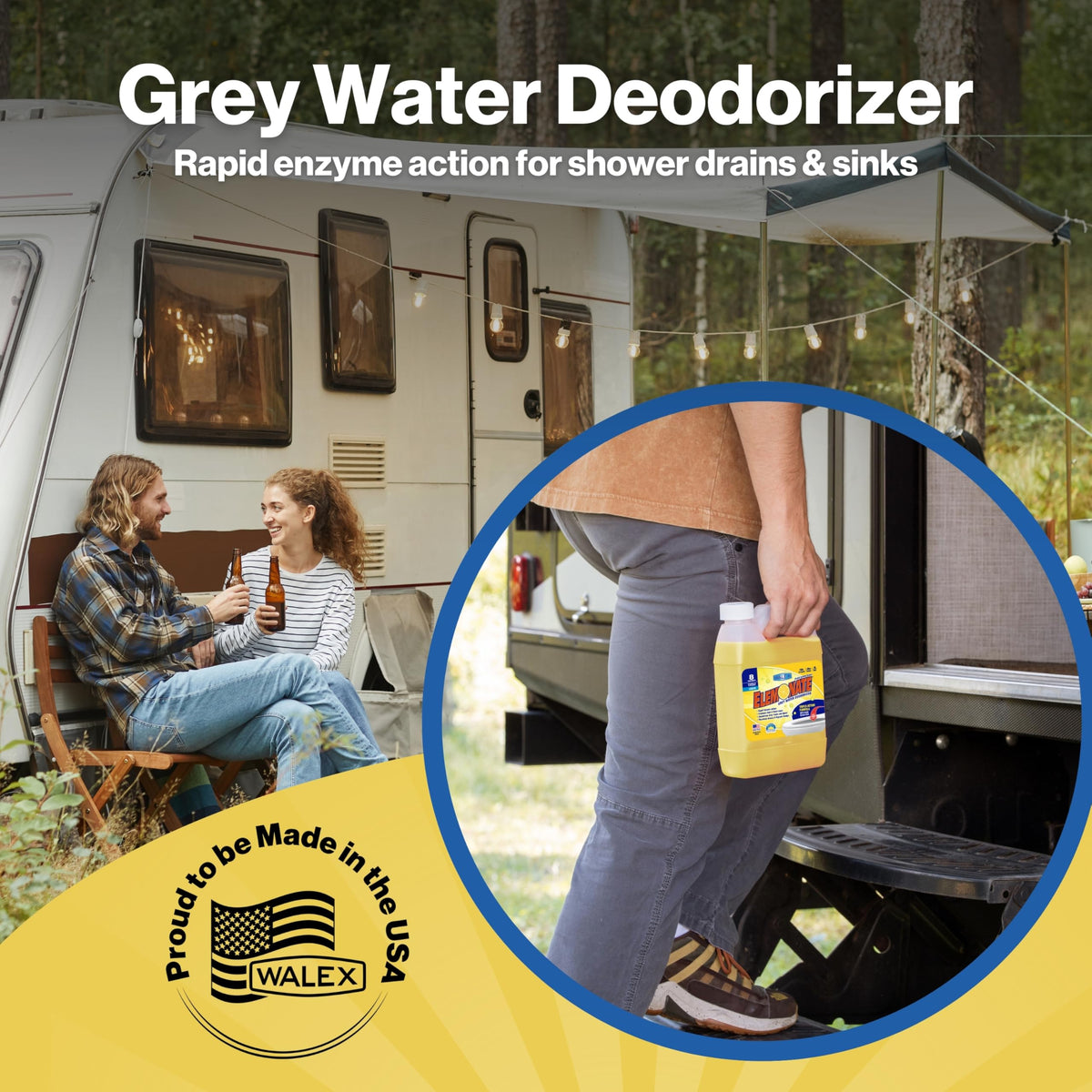 Walex Walex Elemonate Liquid Grey Water Deodorizer for RV, Camper & Marine - Dissolves Grease & Organic - Outdoor Depot