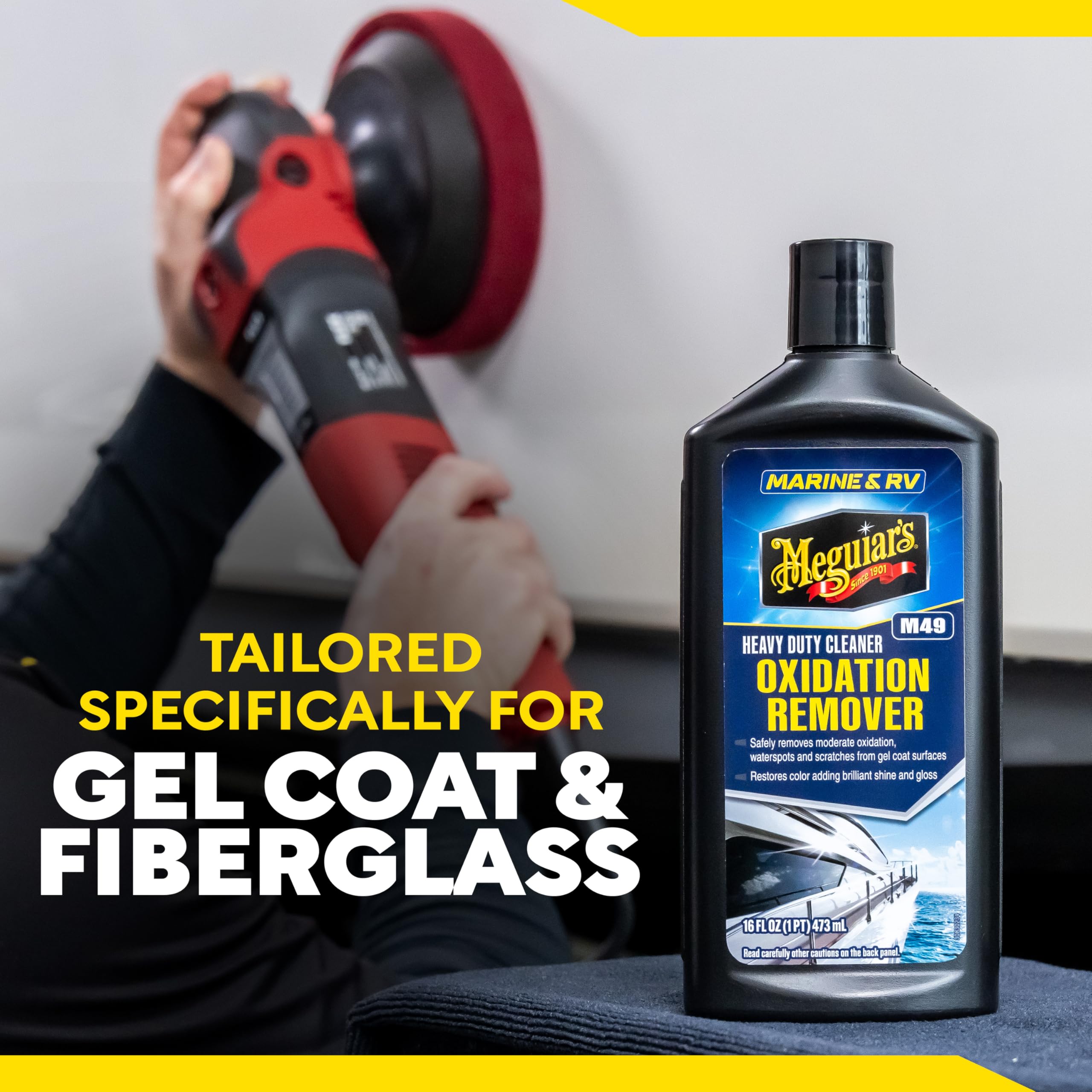 Meguiar's Meguiar's M4916 Marine/RV Heavy Duty Oxidation Remover, Oxidation, Water Spot, Stain, and Boat - Outdoor Depot