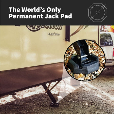 SnapPad SnapPad Xtra RV Leveling Pads - Permanent Jack Stabilizers for RVs - 5" Square Leveling Jack Pads - Outdoor Depot