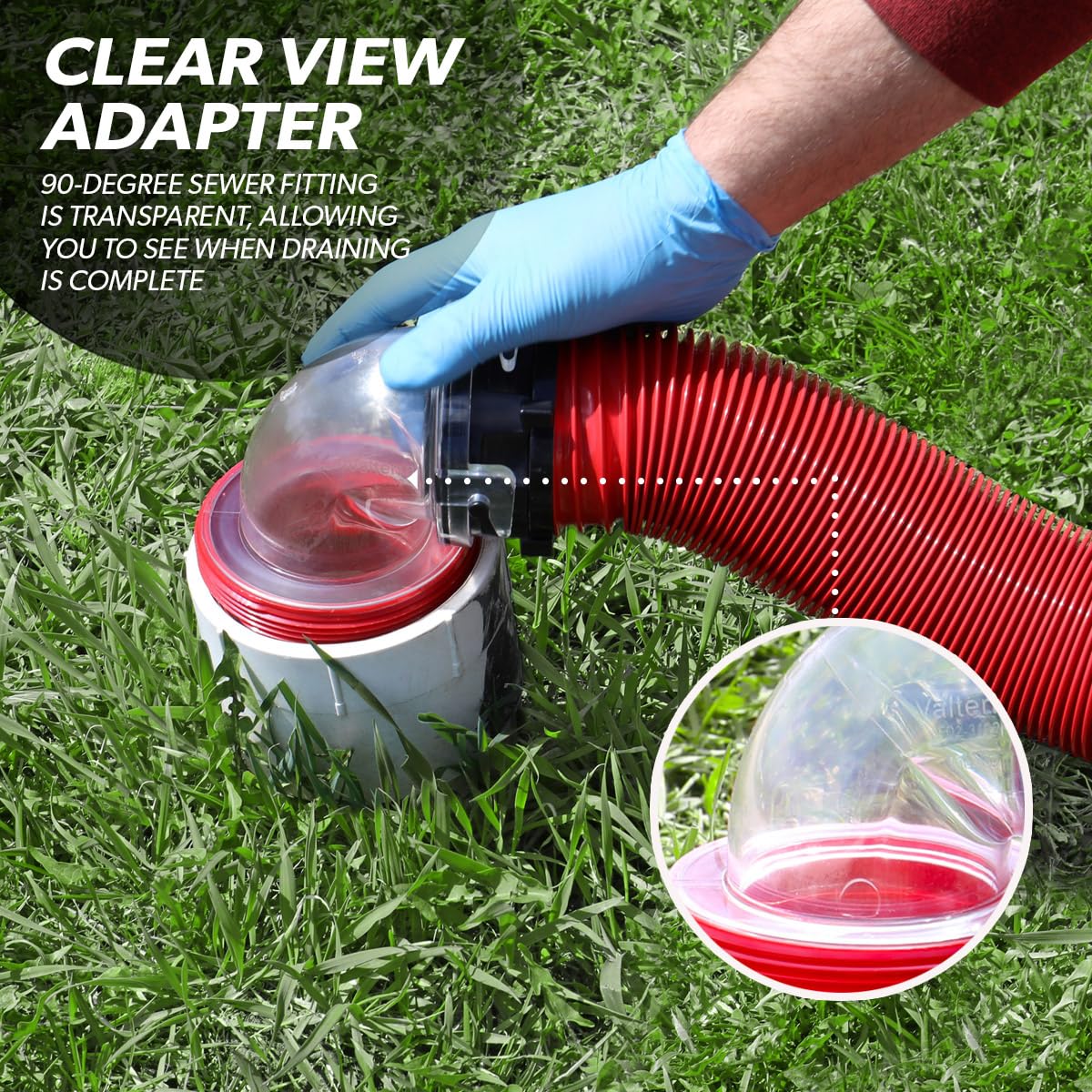 Valterra Valterra EZ Coupler 20-Foot RV Sewer Hose Kit for RV Camper, Includes 2 Attachable 10-Foot Hoses - Outdoor Depot