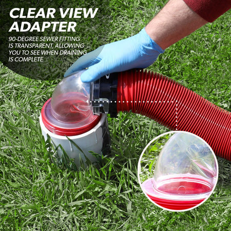 Valterra Valterra EZ Coupler 20-Foot RV Sewer Hose Kit for RV Camper, Includes 2 Attachable 10-Foot Hoses - Outdoor Depot