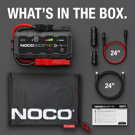 NOCO NOCO Boost GB70: 2000A UltraSafe Jump Starter – 12V Lithium Battery Booster Pack, Portable Jump Box, - Outdoor Depot