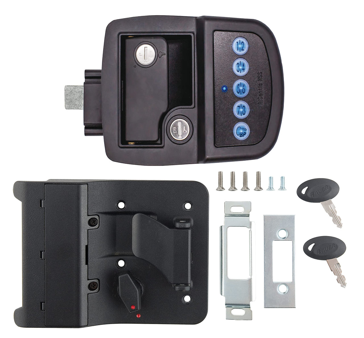 AP Products Bauer AP Products 013-5091 Keyed-A-Like Bluetooth Electric Towable Lock - RH,Black - Outdoor Depot